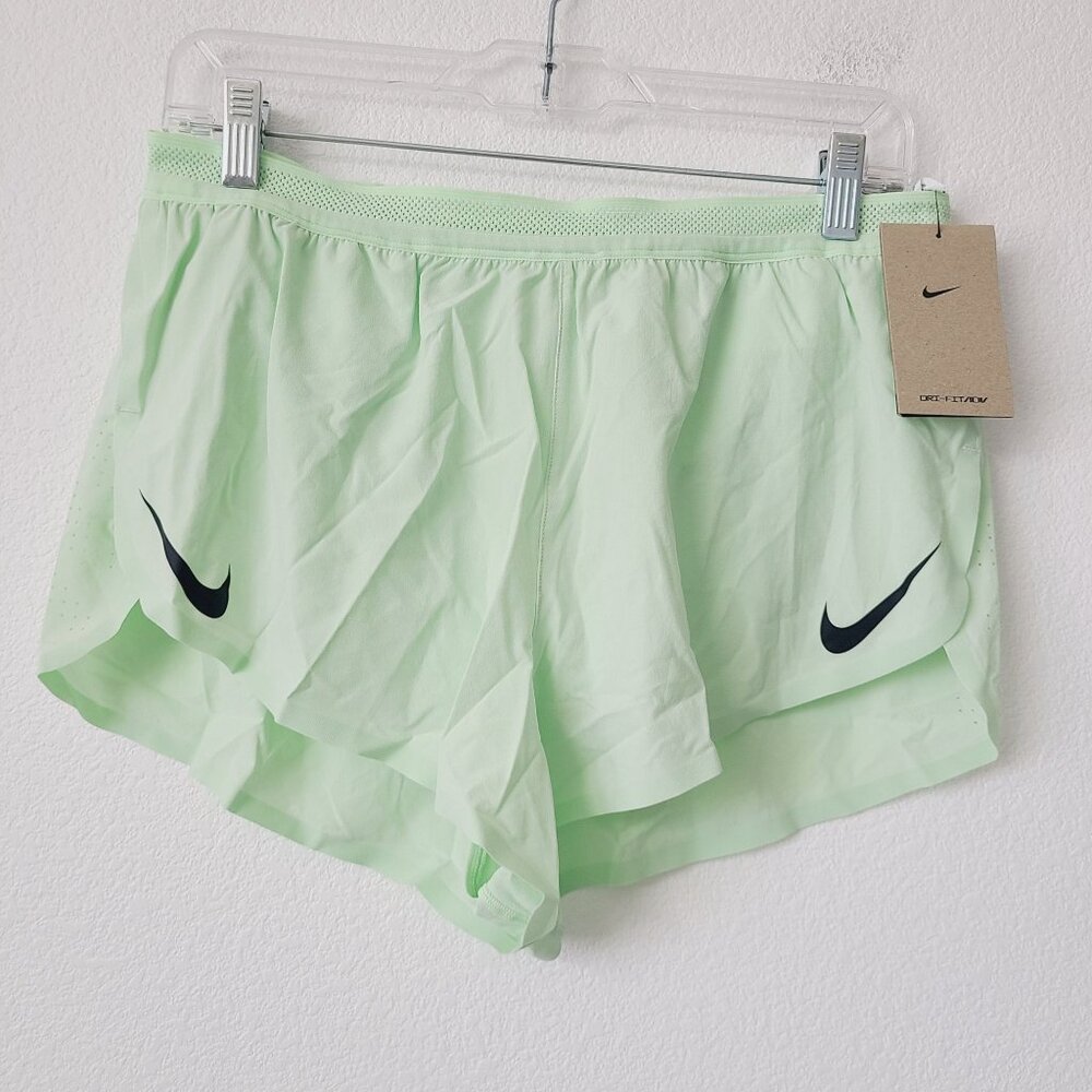 Nike Dri-Fit Aeroswift ADV 2" Lined Running Shorts FN3349-376 Size M Green